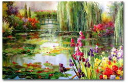 Wallity Reproducere tablou pe pânză Impressionist Garden, 70 x 45 cm