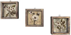Evila Originals Set 3 tablouri Vintage, 15 x 15 cm