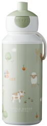Mepal Sticlă pentru copii verde-deschis din plastic 400 ml Little Farm by Little Dutch - Mepal