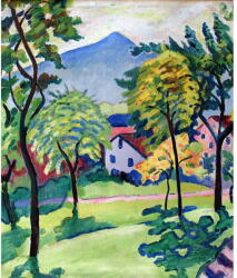 Fedkolor Reproducere tablou August Macke - Tegernsee Landscape, 50 x 60 cm