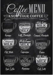 Wallity Tablou 50x70 cm Coffee Menu - Wallity