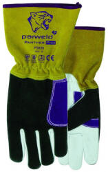 Parweld Panther-Pro AWI kesztyű, extraerős kecskebőr-marhabőr, 10-es sárga/fehér/lila/fekete (10 db/cs) (P3839)