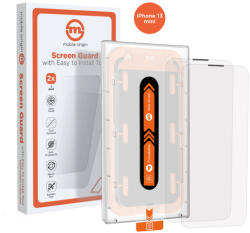 Mobile Origin - Kijelzővédő üveg (2 darab) - applikátorral - iPhone 13 mini (SGA-I13M-2PK)
