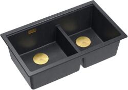 Quadron Logan chiuveta graniteq 76x45 cm negru HQL7645U8_PVDG1_U (HQL7645U8PVDG1U) Chiuveta