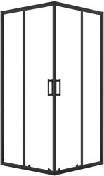Laveo Bresso cabină de duș 90x90 cm pătrat negru mat/sticlă transparentă JKD_796K (JKD796K)