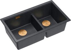 Quadron Logan chiuveta graniteq 76x45 cm negru HQL7645U8_PVDC1_U (HQL7645U8PVDC1U) Chiuveta