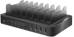 LogiLink hálózati töltőállomás 4x USB-A és 6x USB-C csatlakozóval fekete (PA0327)