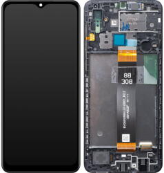 Samsung Piese si componente Display - Touchscreen Samsung Galaxy A02, Cu Rama, Negru, Service Pack GH82-25249A (GH82-25250A) - vexio