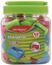 Hegyező 1 lyukú 60 db/display Keyroad Cute vegyes színek