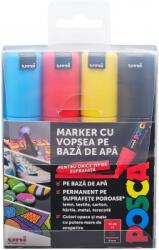 uni Marker cu vopsea Posca PC-8K, varf 8 mm, 4 culori/set M1507