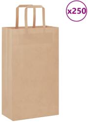 vidaXL 250 db barna papírzacskók fogantyúkkal 21x11x36 cm (4101813)