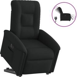 vidaXL elektromos felállást segítő fekete szövet dönthető fotel (3303276)