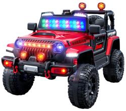 Flippy Mașină Electrică pentru Copii, Flippy, Off-Road, Conectare Bluetooth, telecomandă, Tracțiune Integrală, Lumina Intermitenta, Baterie 12V 7Ah, 120x63x68cm, Rosu (126570)