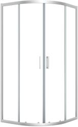 Laveo Bresso zuhanykabin 90x90 cm félkör alakú króm fényes/átlátszó üveg JKD_096Z (JKD096Z)