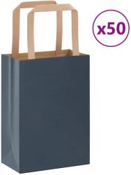 vidaXL 50 db kék kraft papírzacskók fogantyúkkal 15x8x21 cm (4101907)