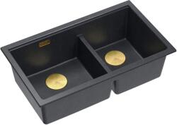 Quadron Logan graniteq mosogató 76x45 cm fekete HQL7645U8_PVDG1_U (HQL7645U8PVDG1U)