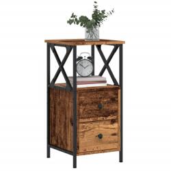 vidaXL 2 db antik fa színű szerelt fa éjjeliszekrény 34 x 35, 5 x 70 cm (857251)