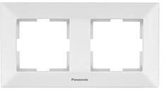 Panasonic Arkedia sorolókeret (2-es), vízszintes fehér, Panasonic feliratos (WMTF0802-2WH)