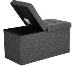  Taburet cu capac rabatabil OTTOMAN 76x38 cm, gri inchis
