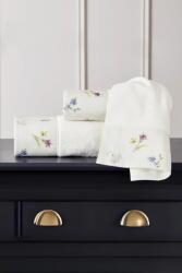 Tivolyo Home BROCADE törölközőkből és fürdőlepedőkből álló ajándékcsomag, 3 db Fehér / White Szett (kis, 30 x 50 cm-es törölköző, klasszikus 50 x 100 cm-es törölköző, 75 x 150 cm-es fürdőlepedő)