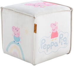 Roba Puf de copii alb cu tapițerie din catifea Peppa Pig - Roba - bonami - 156,00 RON