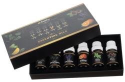 Ruhhy Set uleiuri esentiale aromatice Ruhhy, 6 sticlute x 10 ml, pentru aromaterapie, umidificatoare, difuzoare, parfum ambiental