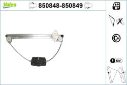 VALEO Mecanism actionare geam VALEO 850848 (850848)