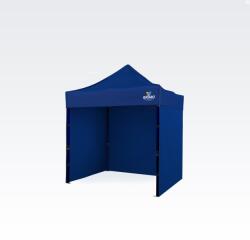 BRIMO Párty sátor 2x2m 3 falakkal: Ollós acél menedék a kertbe - plusz 3 oldalfal - Kék