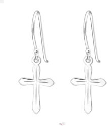  Lézerrel Vágott Kereszt Akasztós Ezüst Fülbevaló