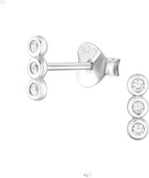  Hármas Összefüggő Kör - Ezüst Cirkónia fülbevaló