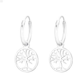  Lógó életfa 925 Ezüst Karika Fülbevaló