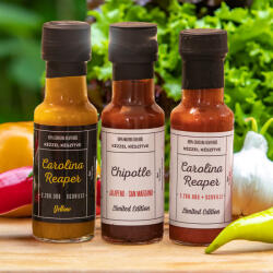 Chilion Tüzes Chipotle, sárga és piros Carolina Reaper díszdobozban