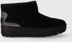 Tommy Hilfiger bőr hótaposó METALLIC SUEDE SNOWBOOT fekete, FW0FW07850 - fekete Női 41