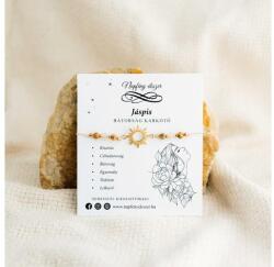 Napfény ékszer Jáspis bátorság karkötő Nap medállal