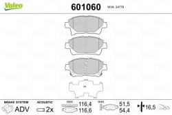 VALEO set placute frana, frana disc VALEO 601060