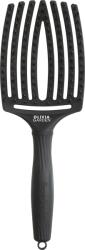 Olivia Garden Perie Profesionala Curbata Din Par De Mistret si Nailon Olivia Garden Fingerbrush Care Iconic BoarNylon Full Black L -M