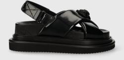 Kurt Geiger London bőr szandál Orson Cross Strap Sandal fekete, női, platformos, 2028900309, 9992241109 - fekete Női 36