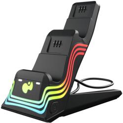 PDP Afterglow Wave, Xbox Series X|S, Xbox One, RGB világítás, Fekete, Kontroller töltőállomás (049-033-BK)