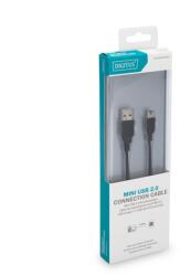 ASSMANN 1m, USB2.0-A/USB2.0 mini-B USB kábel USB A Mini-USB B Fekete (DB-300130-010-S)