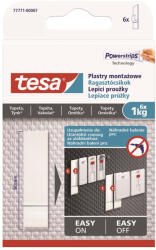 Ragasztócsík utántöltő öntapadós, tapétára vakolatra és festett falra 1 kg teherbírású 6 darab/bliszter Tesa Powerstrips - tobuy