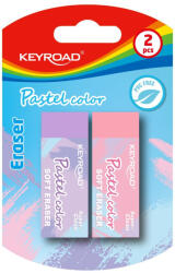  Radír, PVC mentes 2 db/bliszter Keyroad Pastel Color vegyes színek
