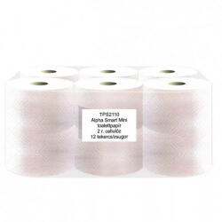 Toalettpapír 2 rétegű közületi átmérő: 14 cm 100 % cellulóz laponkénti adagolású 12 tekercs/karton hófehér - tobuy