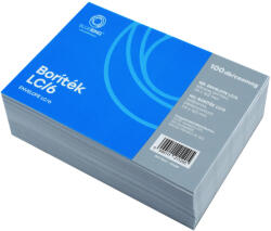  Boríték LC/6 szilikonos bélésnyomott 114x162mm Bluering® 100 db/csom fehér
