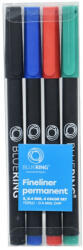  Rostirón, tűfilc alkoholos készlet, 0, 4mm, OHP Bluering® S, 4 klf. szín