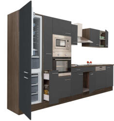 Leziter Yorki Konyhablokk - Modern Antracit - 370 cm (L370YAN-AF)