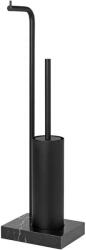 blomus Комплект черни стойка за тоалетна хартия и четка blomus от серия modo