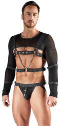 Svenjoyment Crop Top, Chest Harness & Jock Set 2180502 Black XL