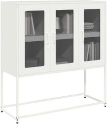 vidaXL fehér hidegen hengerelt acél tálalószekrény 100, 5 x 39 x 107 cm (853409)