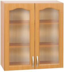 TEMPO KONDELA Kétajtós felső konyhaszekrény éger, LORA MDF NEW KLASIK W80S