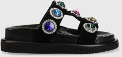 Kurt Geiger London bőr papucs Orson fekete, női, platformos, 9107100209, 9107144109 - fekete Női 40
